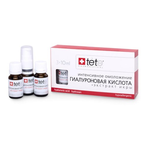 Сыворотка гиалуроновая кислота + Экстракт икры, Hyaluronic Acid & Caviar, 30 мл (3*10 мл)