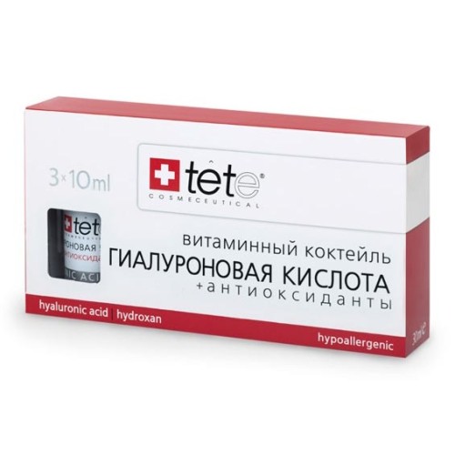 Сыворотка гиалуроновая кислота + Антиоксиданты, Hyaluronic Acid & AHA, 30 мл (3*10 мл)