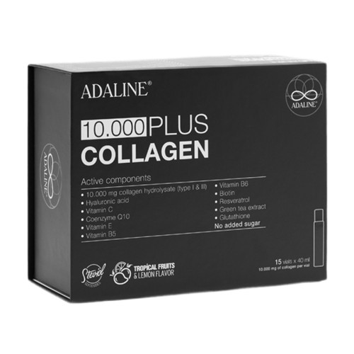 ADALINE Коллаген говяжий 10000 питьевой с Г.К., 15 ампул по 40 мл